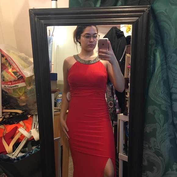 Full length Red prom Dress New w/Tag!!!! - Picture 3 of 7